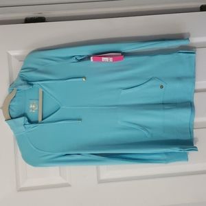 Lilly Pulitzer Luxletic Cassi popover in Blue Ibiza, size XXS